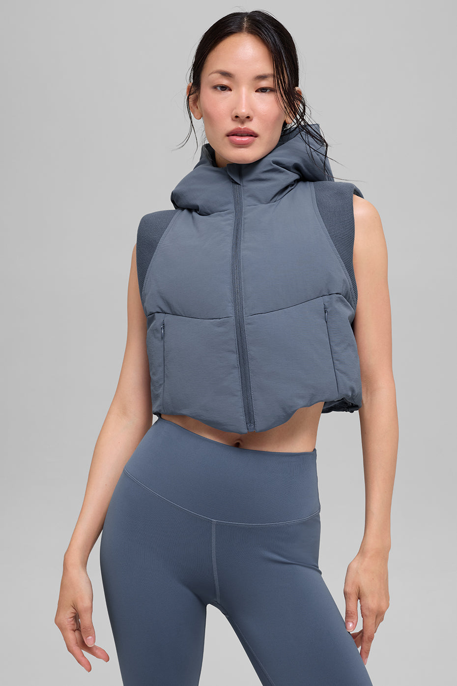 Alo Yoga Fast Lane Puffer Vest - Bluestone - imagen 2