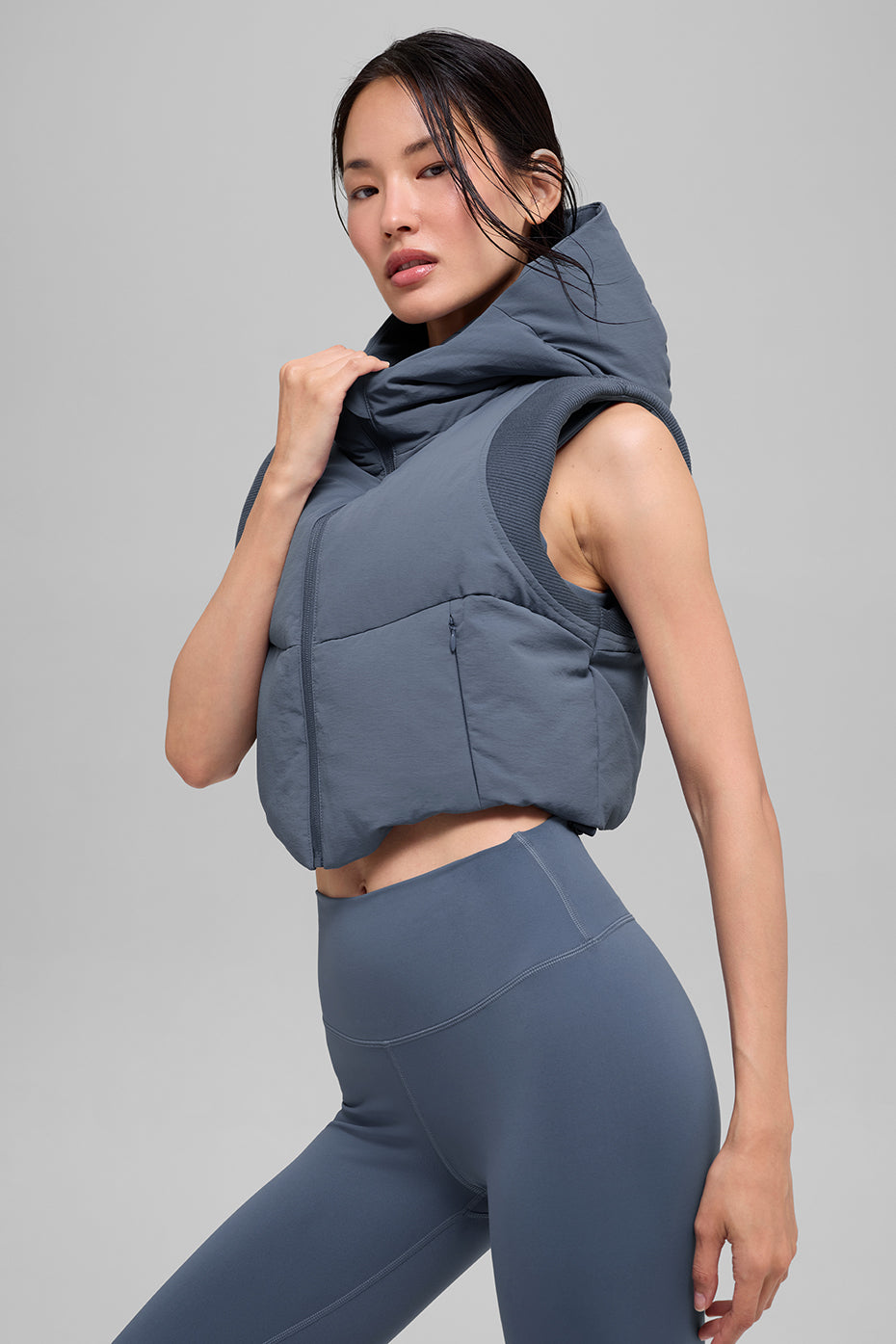 Alo Yoga Fast Lane Puffer Vest - Bluestone - imagen 4