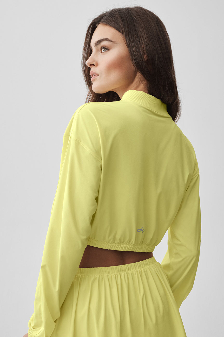 Alo Yoga Cropped Breezy Full-Zip Cover Up - Sunshine - imagen 2