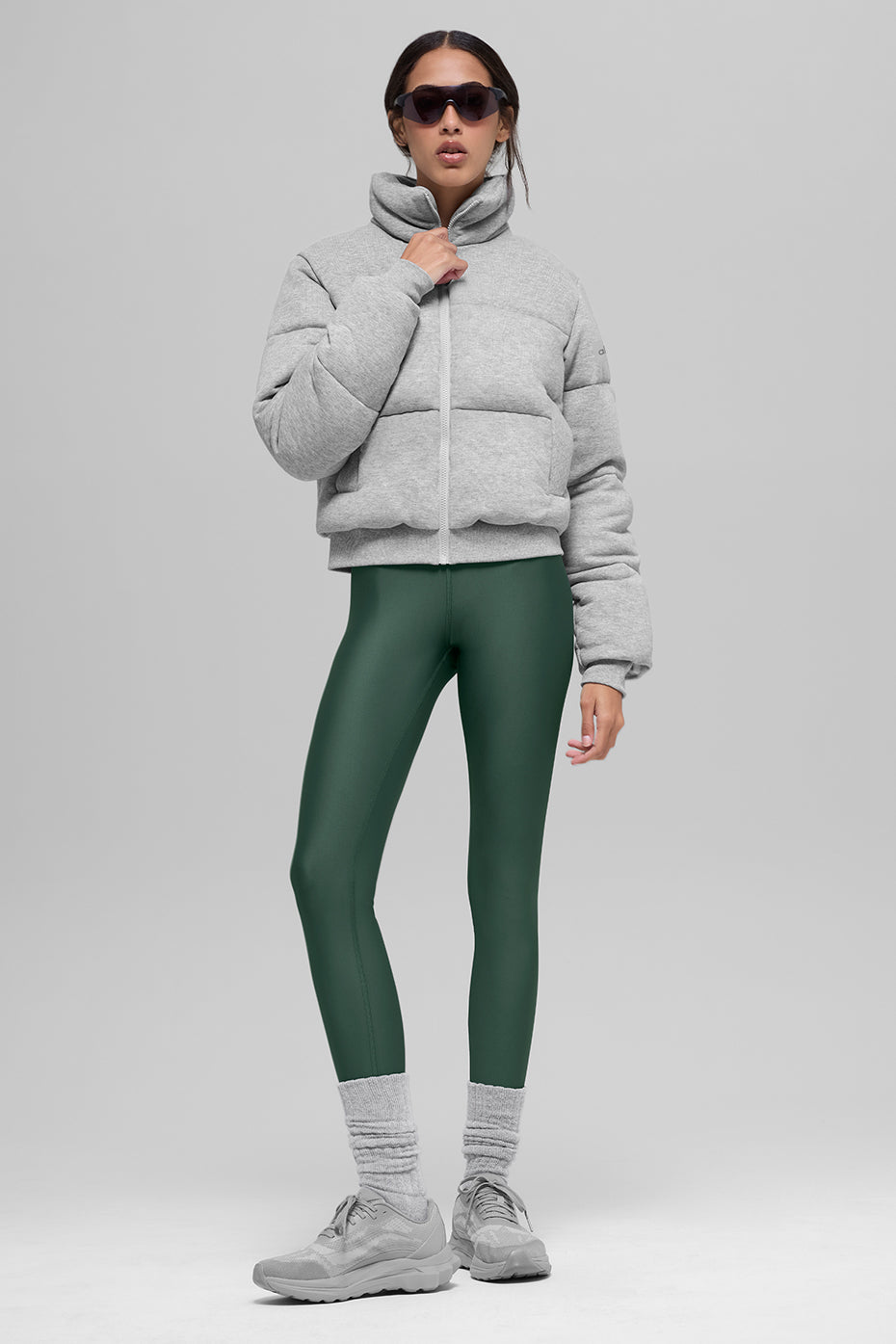 Alo Yoga Sweatshirt Puffer - Athletic Heather Grey - imagen 5