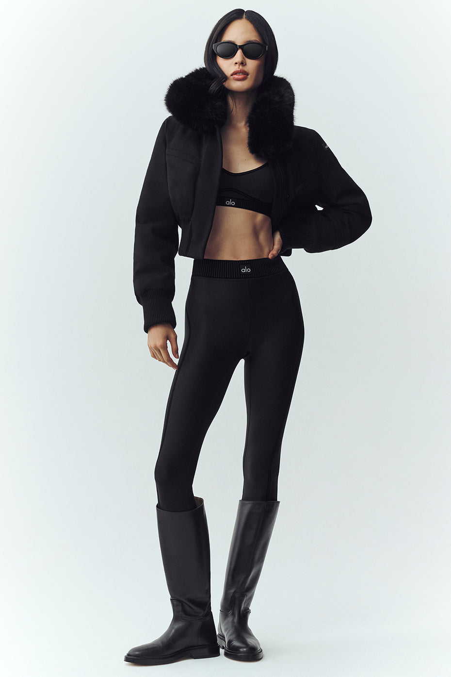 Alo Yoga Wool Blend Bunny Slope Jacket - Black - imagen 5