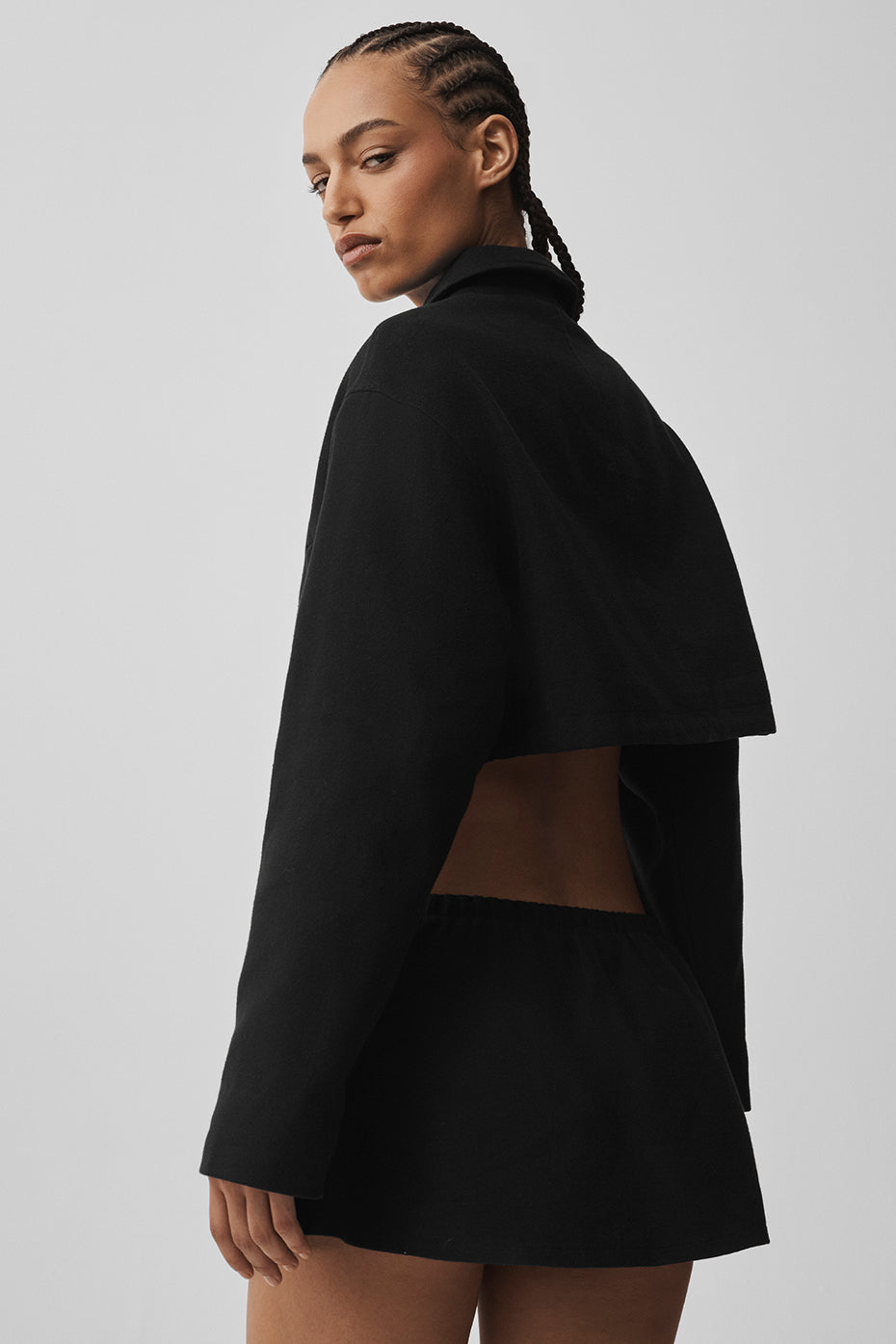 Alo Yoga Cropped Fan Favorite Full Zip Jacket - Black - imagen 4