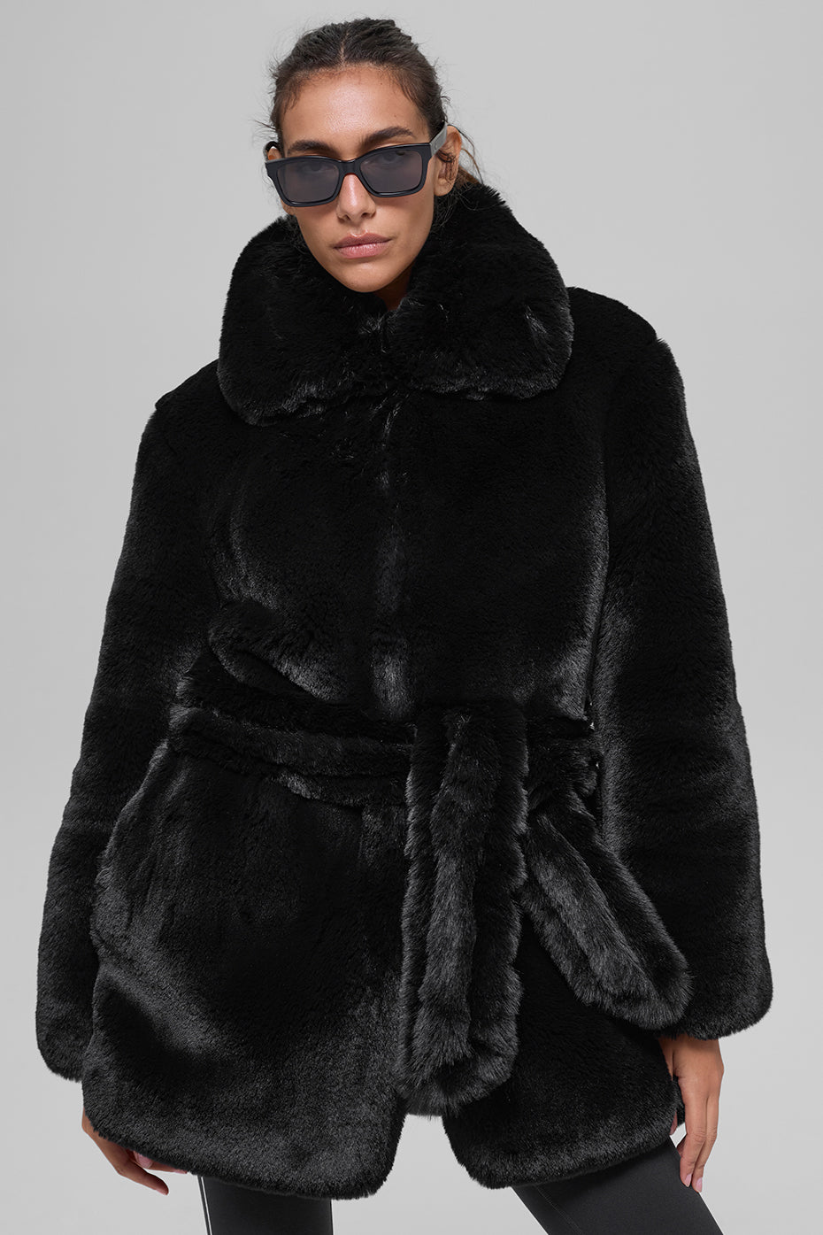 Alo Yoga Faux Fur Starstruck Coat - Black - imagen 1