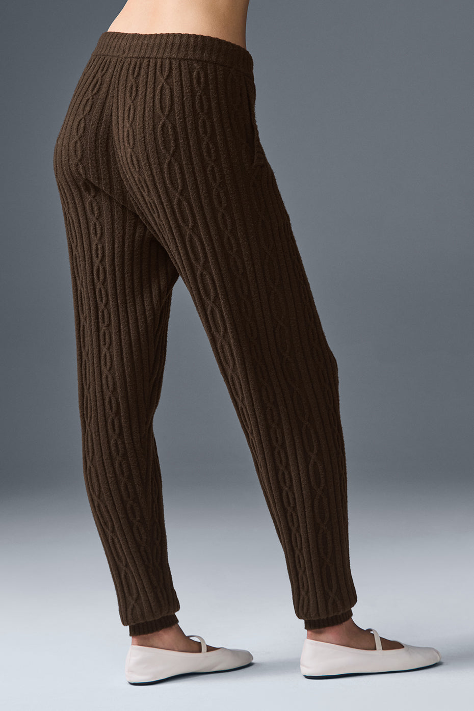 Alo Yoga Cable Knit Winter Bliss Pant - Espresso - imagen 2