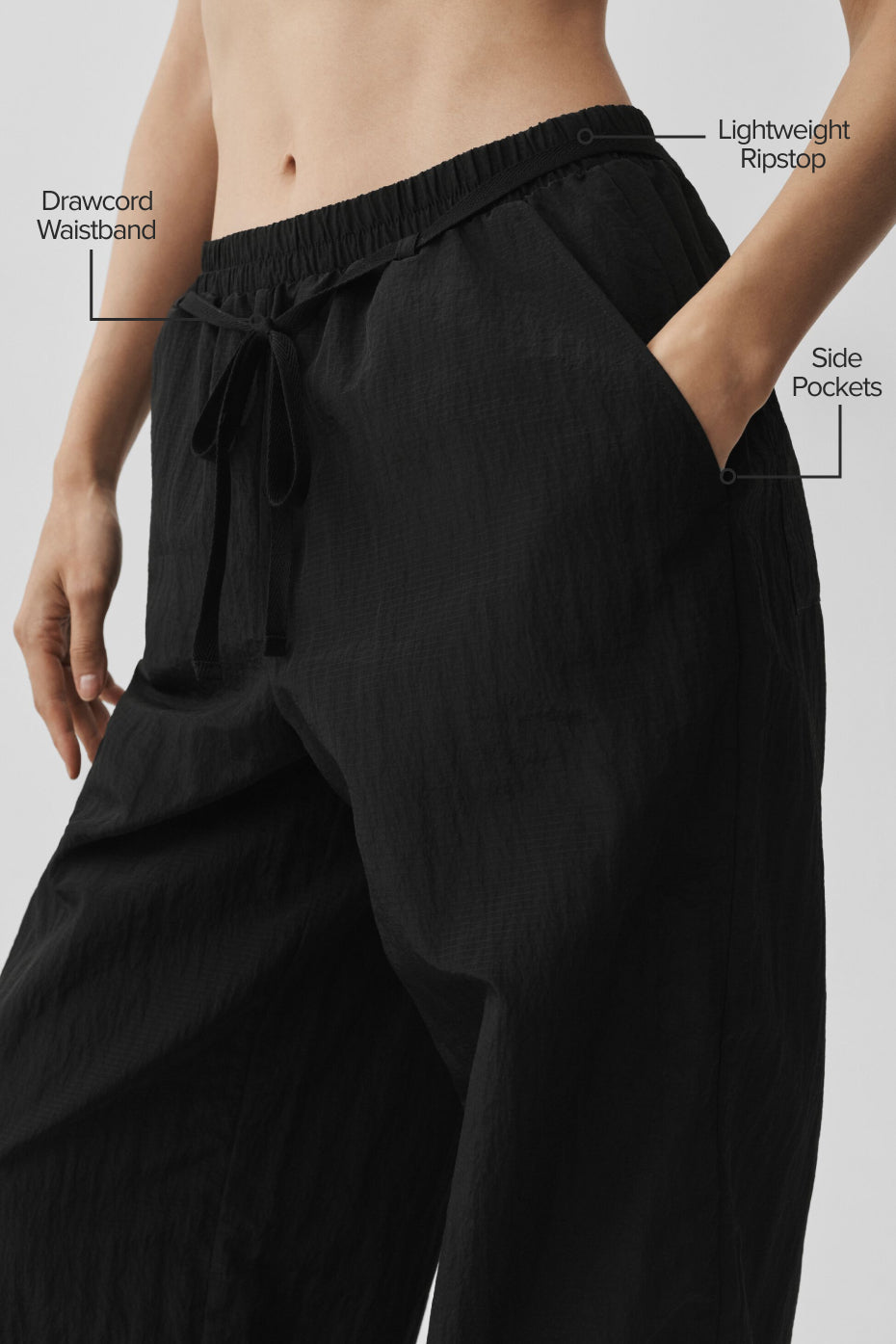 Alo Yoga Ripstop Electric Straight Leg Pant - Black - imagen 2