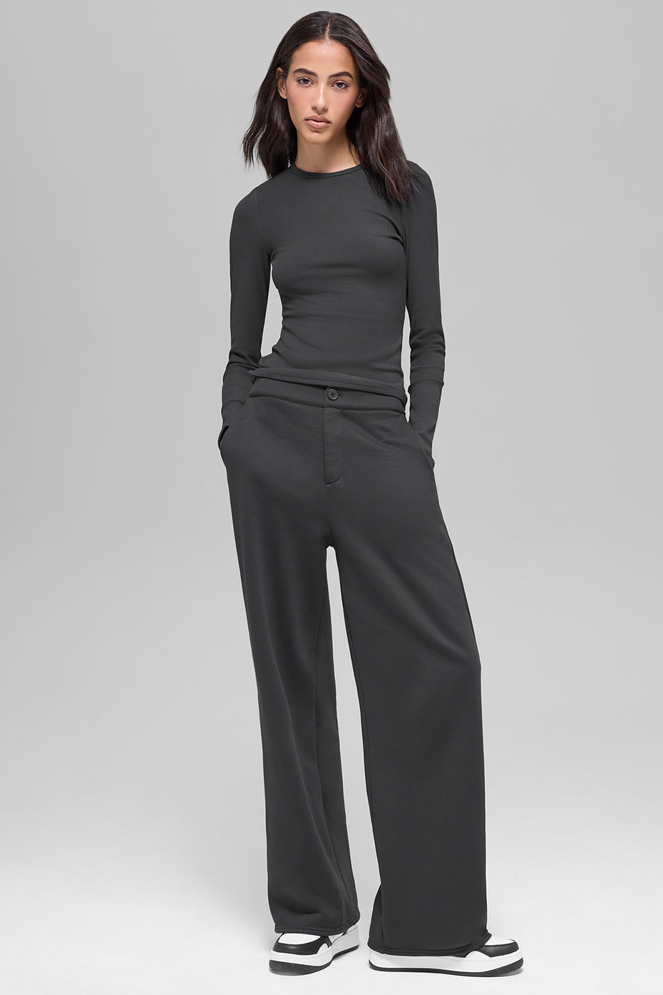Alo Yoga High-Waist Sweatpant Trouser - Anthracite - imagen 1