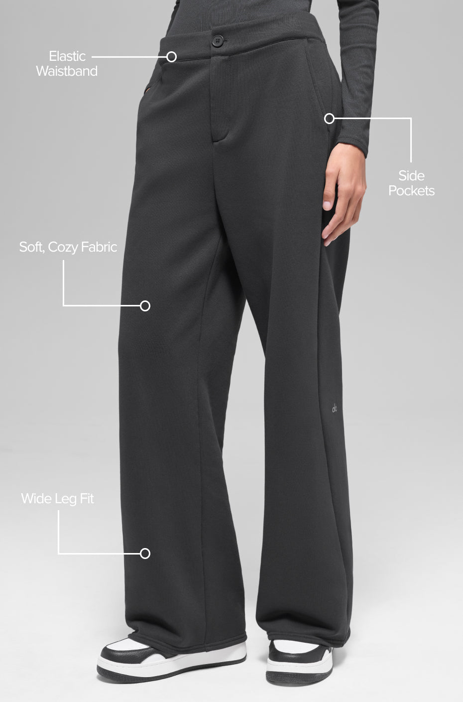 Alo Yoga High-Waist Sweatpant Trouser - Anthracite - imagen 2