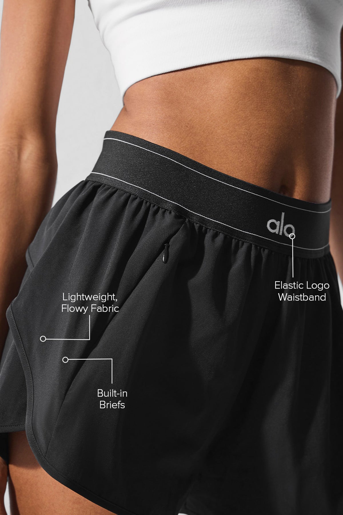 Alo Yoga Match Point Short - Black - imagen 2