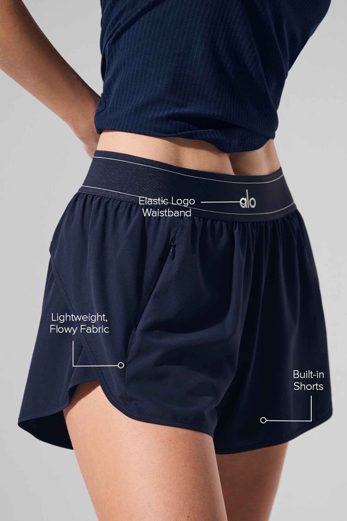 Alo Yoga Match Point Short - Navy - imagen 2