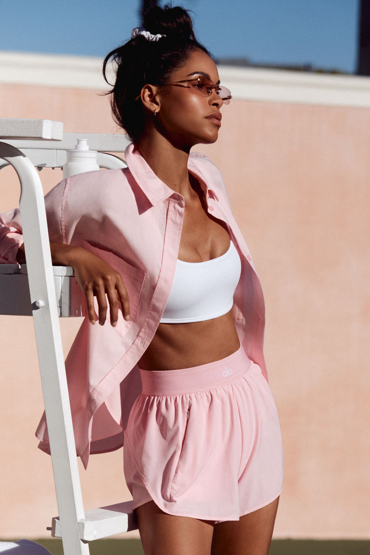 Alo Yoga Match Point Short - Pink Marshmallow - imagen 1