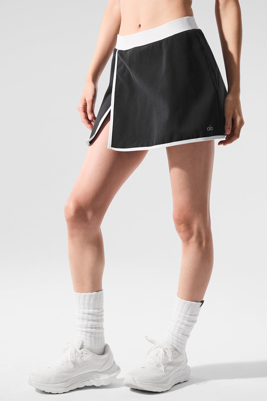 Alo Yoga Airbrush Streamlined Skirt - Black/White - imagen 1