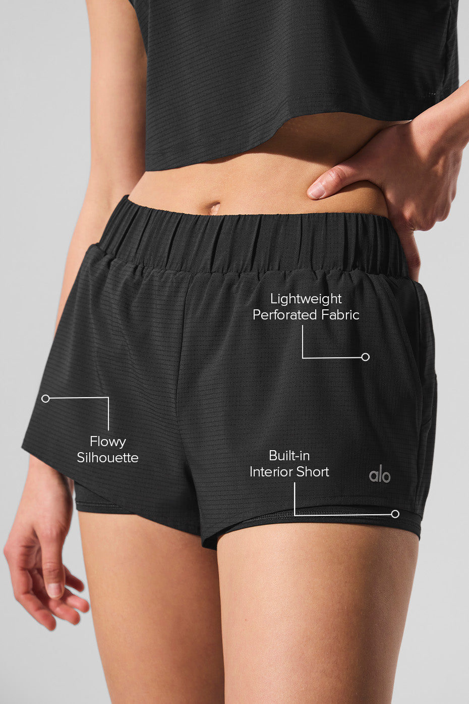 Alo Yoga Sport Star Short - Black - imagen 2