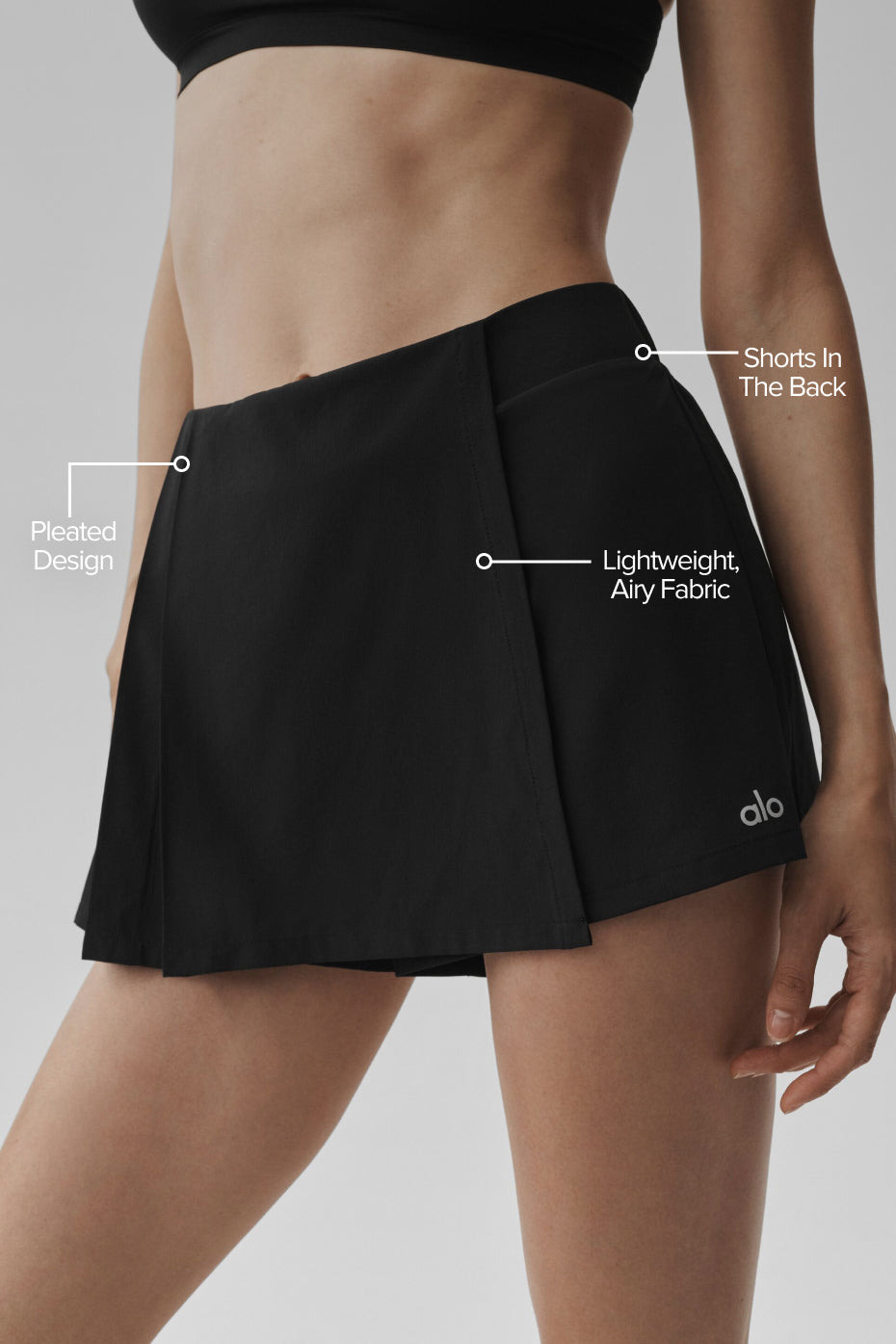 Alo Yoga Unmatched Skort - Black - imagen 2