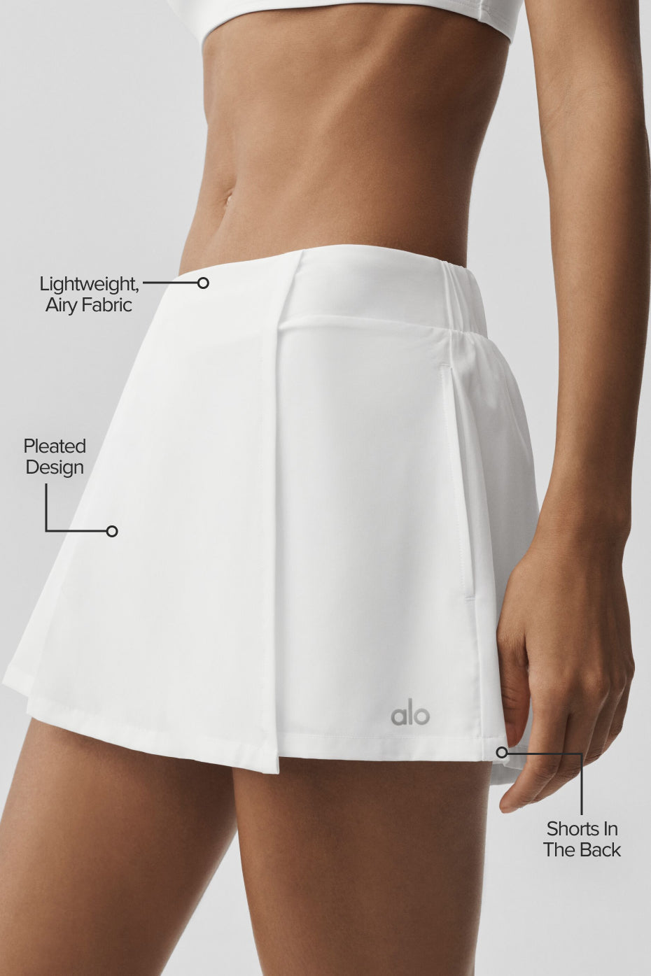 Alo Yoga Unmatched Skort - White - imagen 2