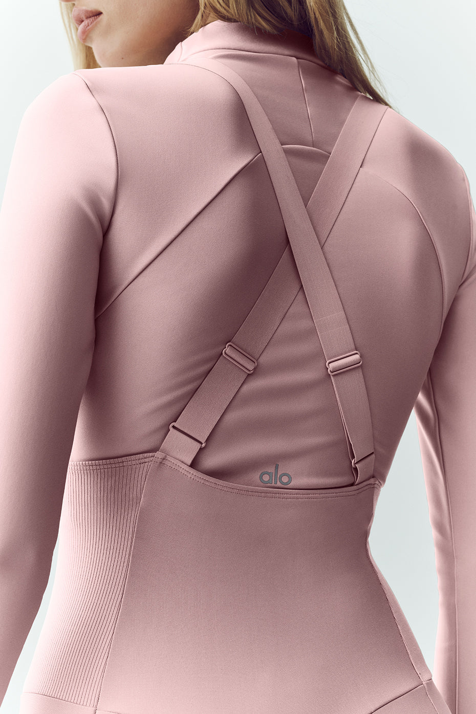 Alo Yoga Airlift Winter Warm Ski Time Bib - Pink Champagne - imagen 4