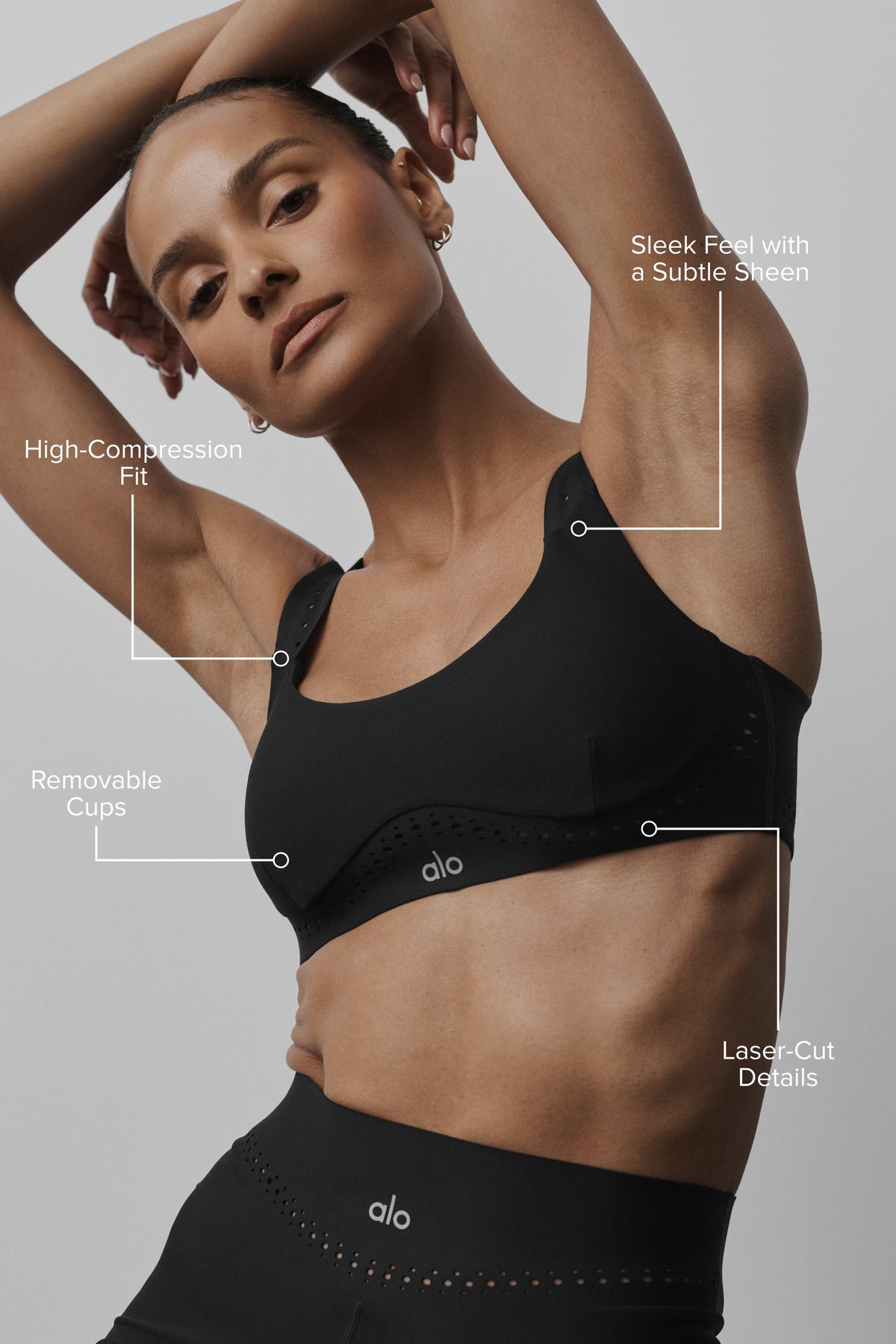 Alo Yoga Airlift Superstar Bra - Black - imagen 2