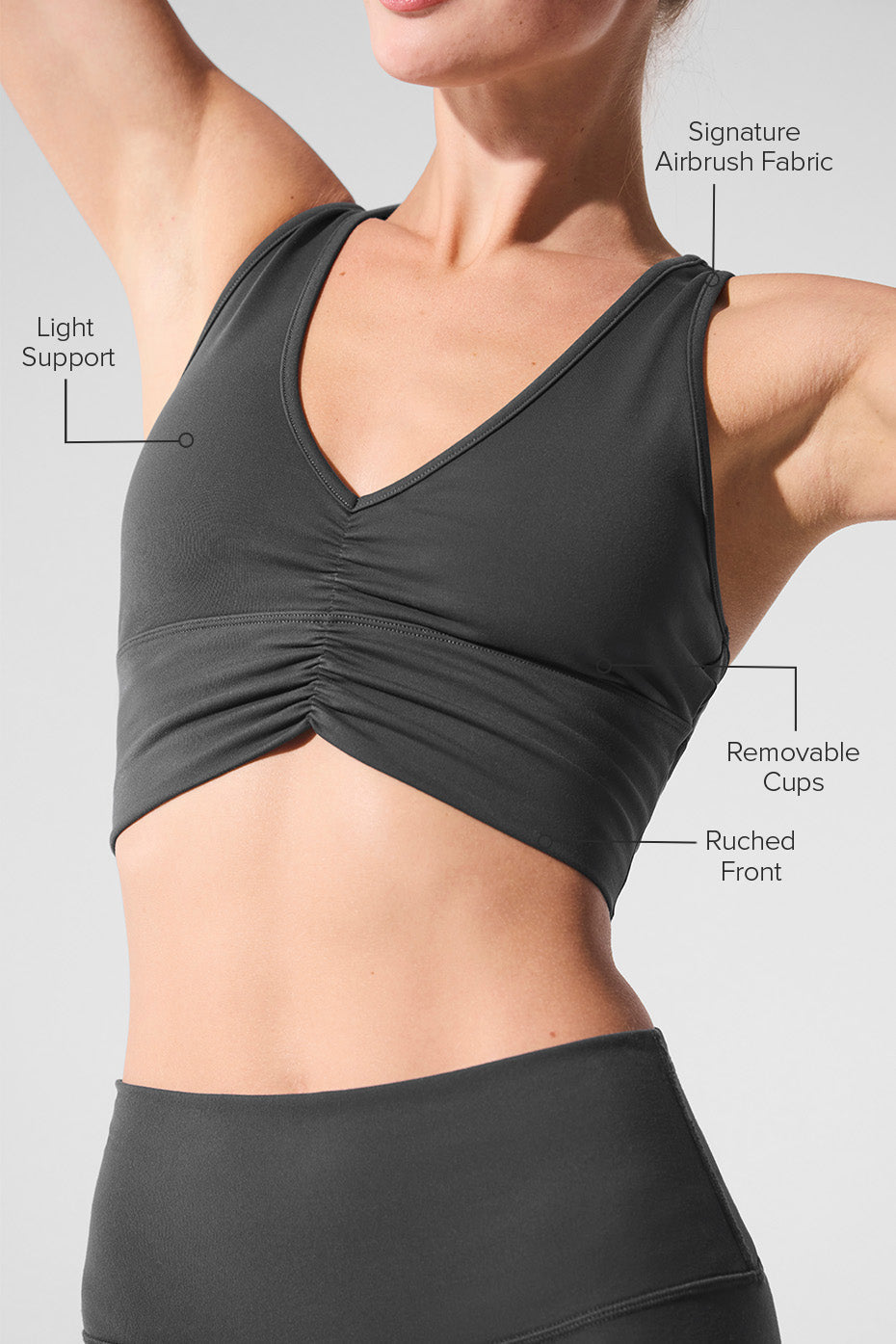 Alo Yoga Wild Thing Bra - Anthracite - imagen 2