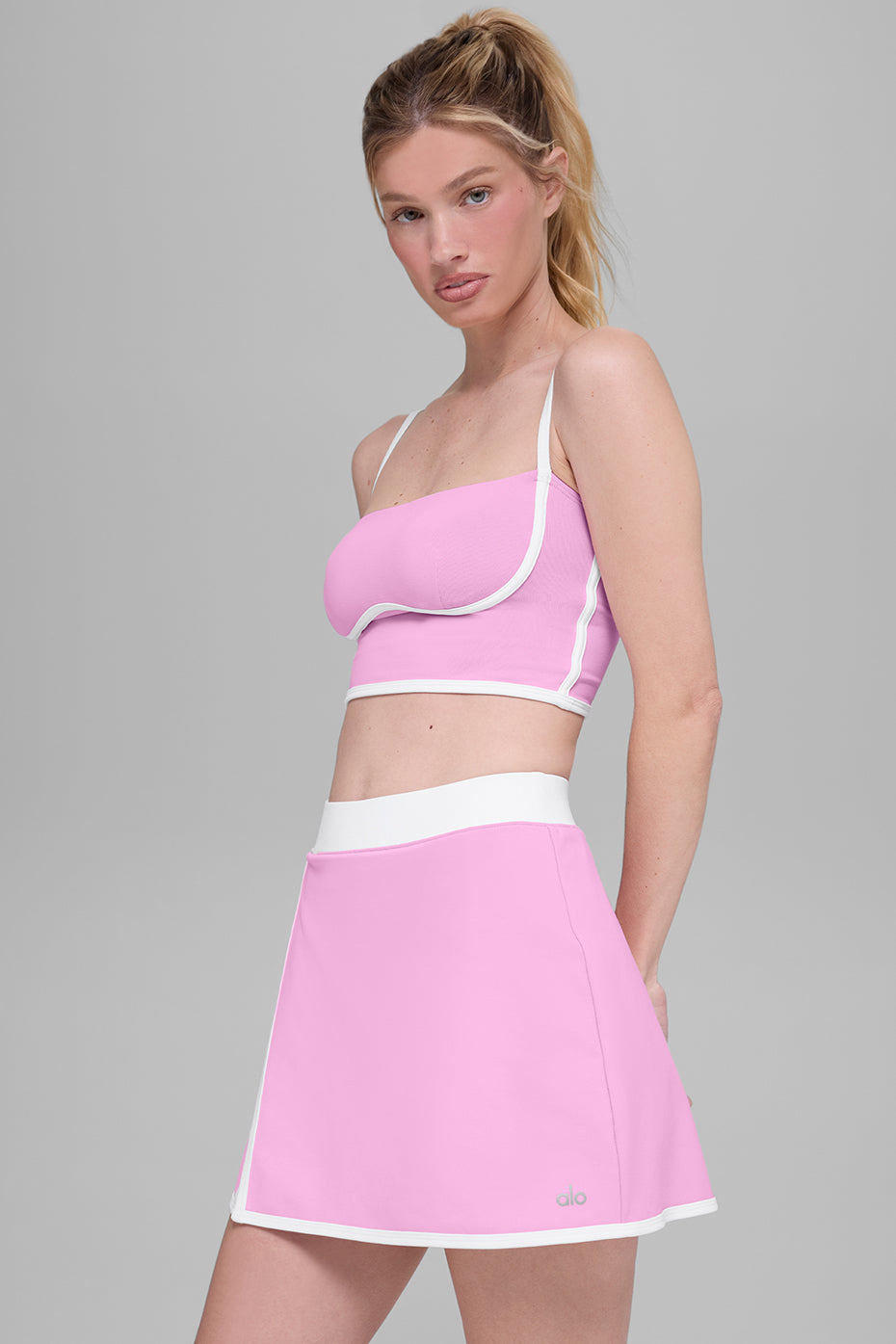Alo Yoga Airbrush Streamlined Bra Tank - Candy Heart Pink/White - imagen 3