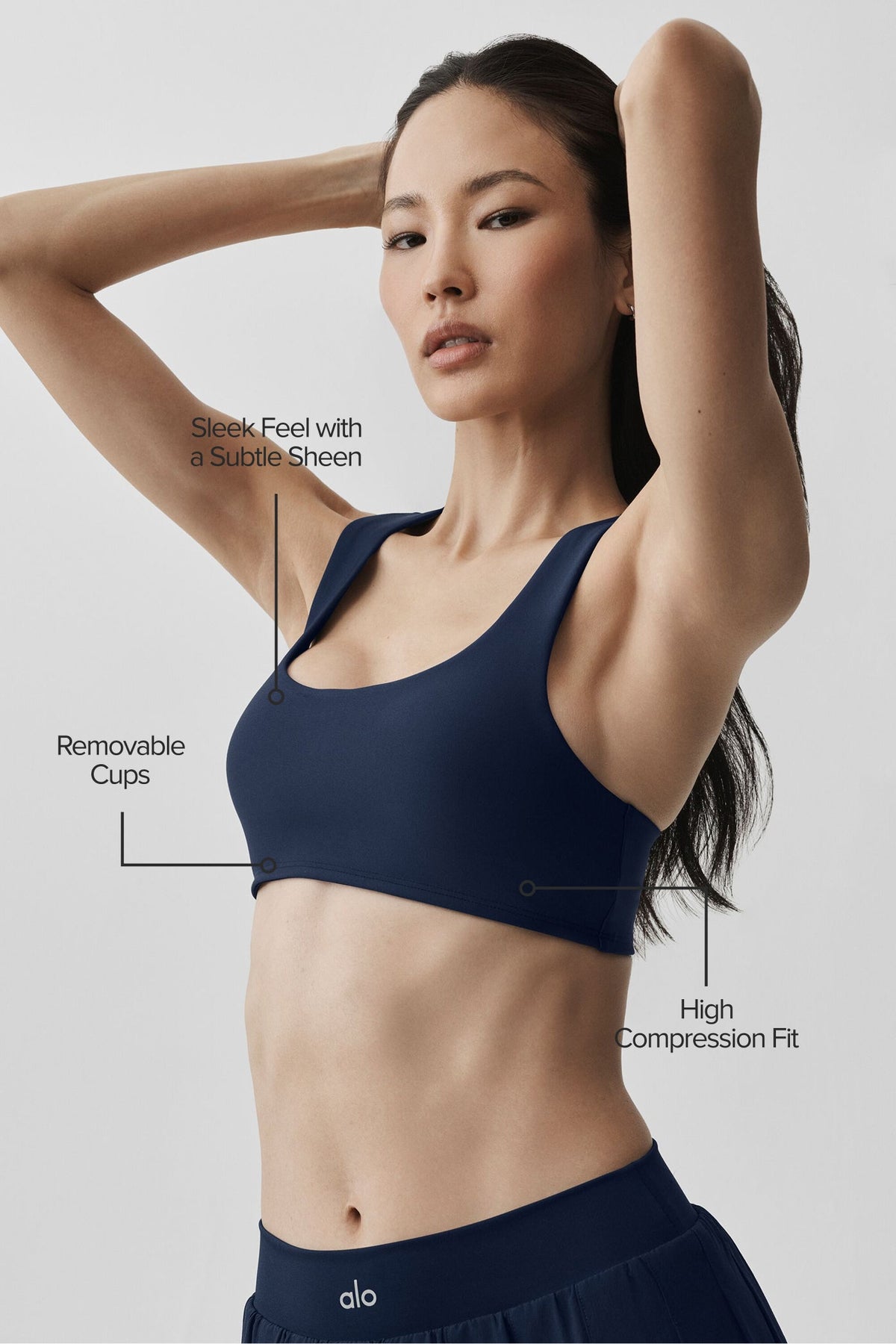 Alo Yoga Airlift Advantage Racerback Bra - Navy - imagen 2