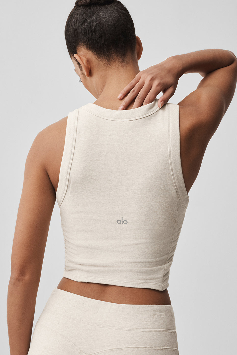 Alo Yoga Sway Bra Tank - Oatmeal Heather - imagen 2