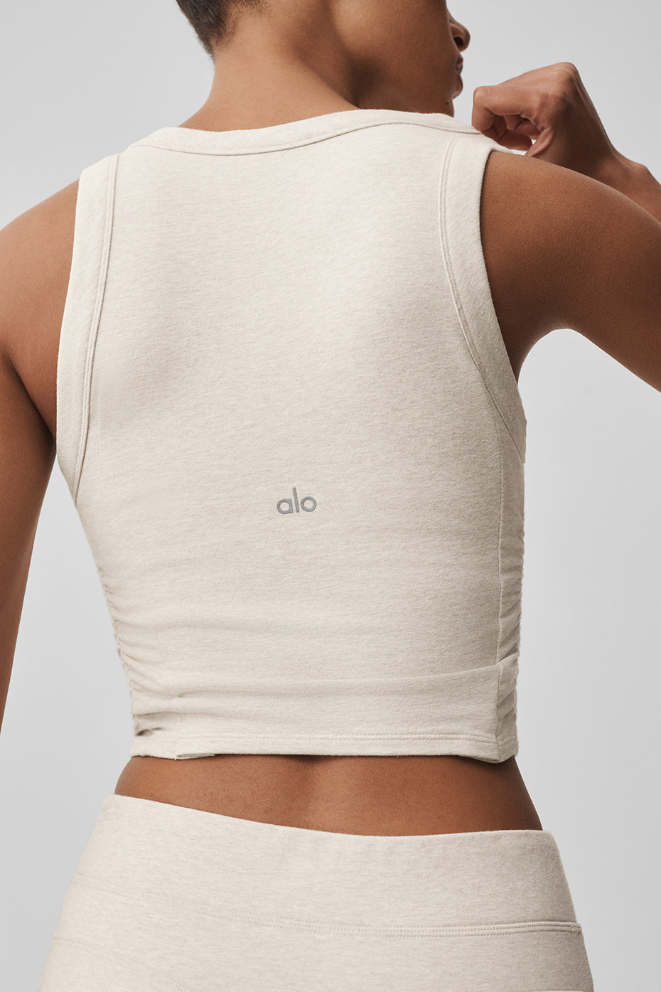 Alo Yoga Sway Bra Tank - Oatmeal Heather - imagen 6