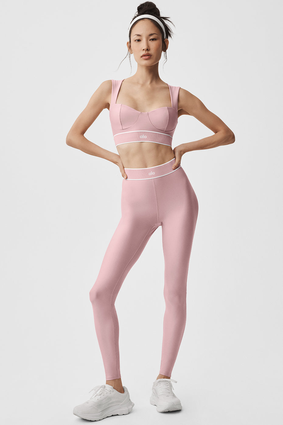 Alo Yoga Airlift Alignment Bra - Vintage Pink/White - imagen 6