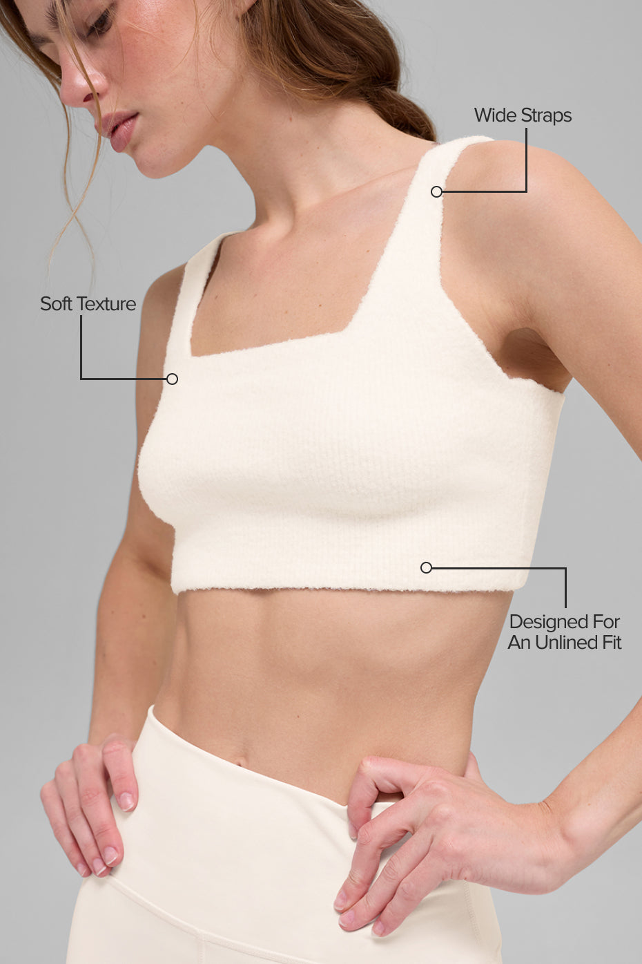 Alo Yoga Snuggle Up Sweater Bra - Ivory - imagen 2