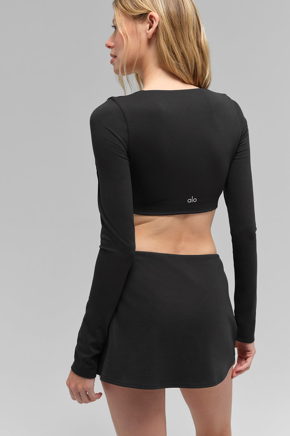 Alo Yoga ALO Softsculpt Precision Long Sleeve Bra - Black - imagen 3