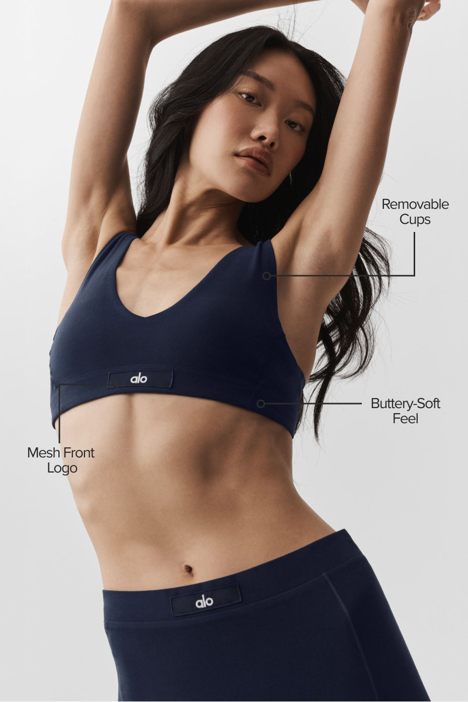 Alo Yoga Alosoft Sincere Bra - Navy - imagen 2