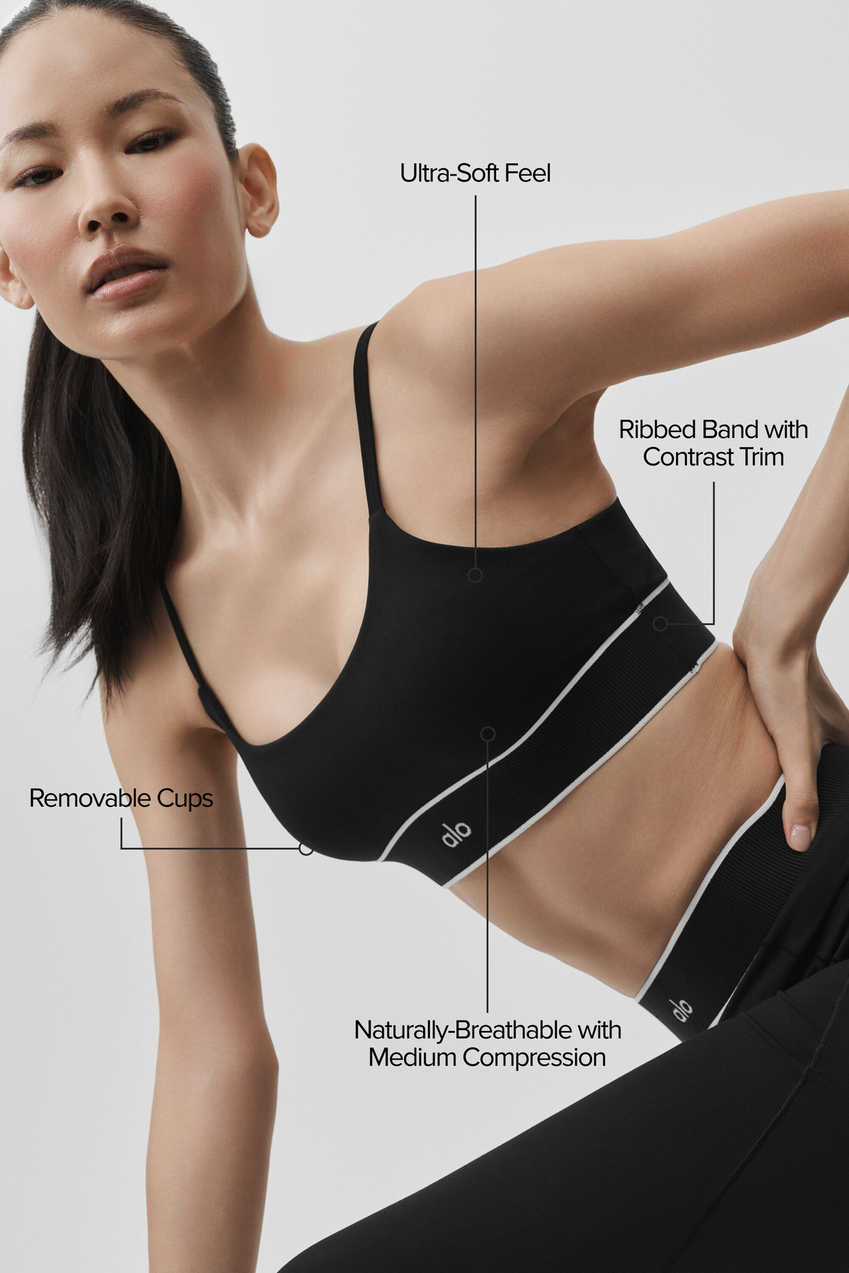 Alo Yoga ALO Softsculpt Amp It Up Bra - Black - imagen 2
