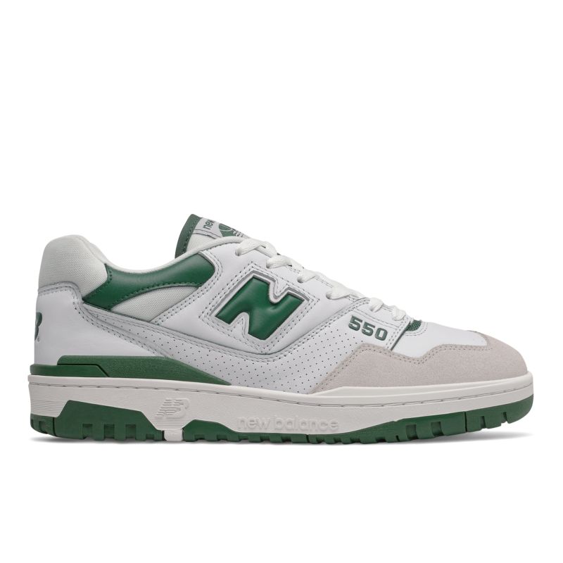 New Balance tenis 550 White/Team Forest Green | BB550WT1
