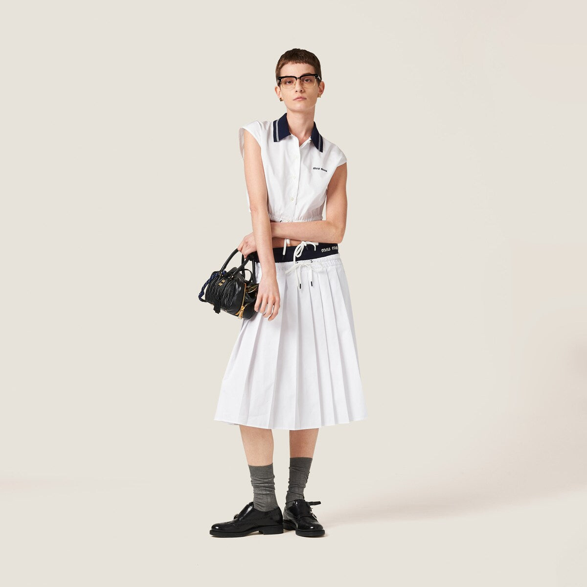 Miu Miu Top de popelín