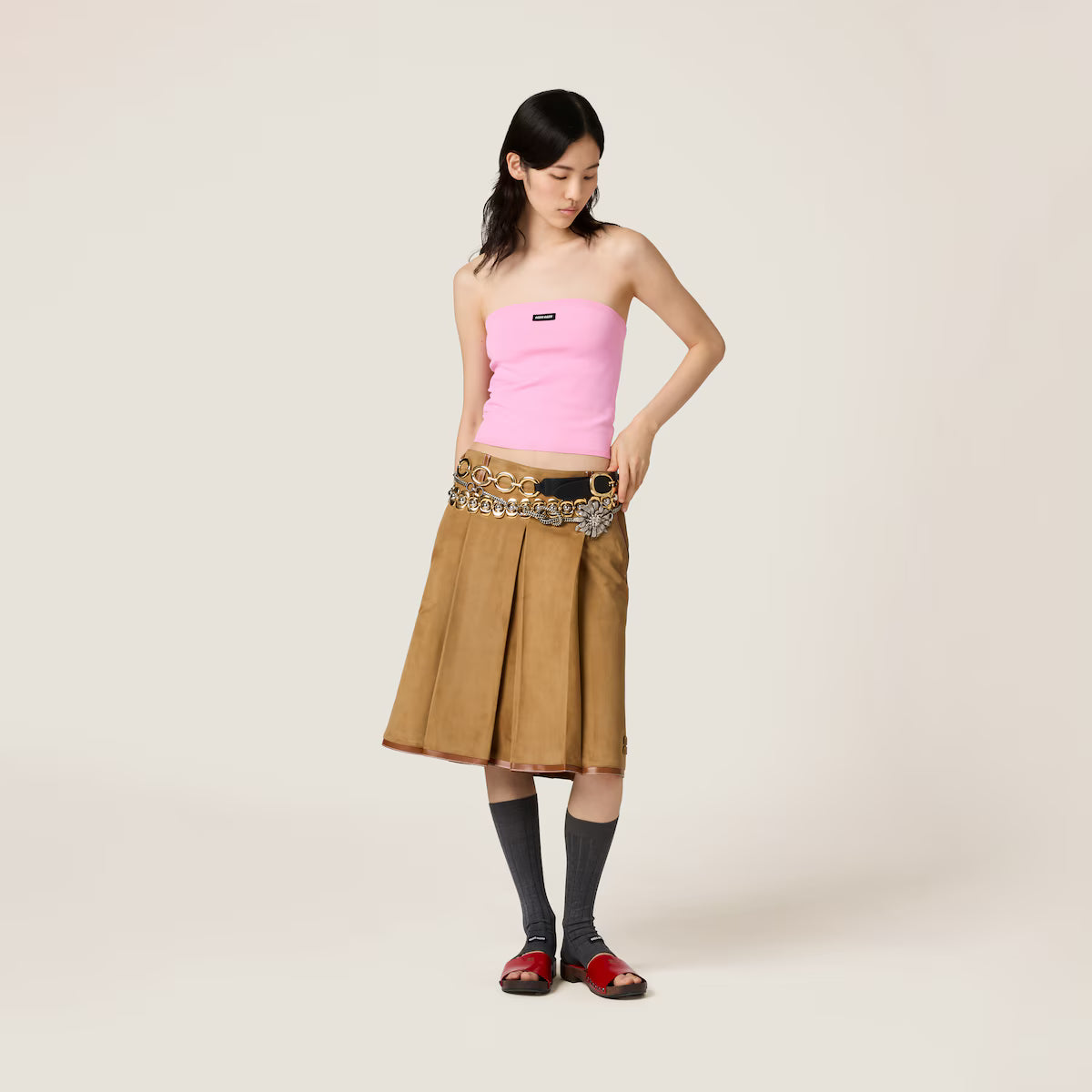 Miu Miu Top de viscosa