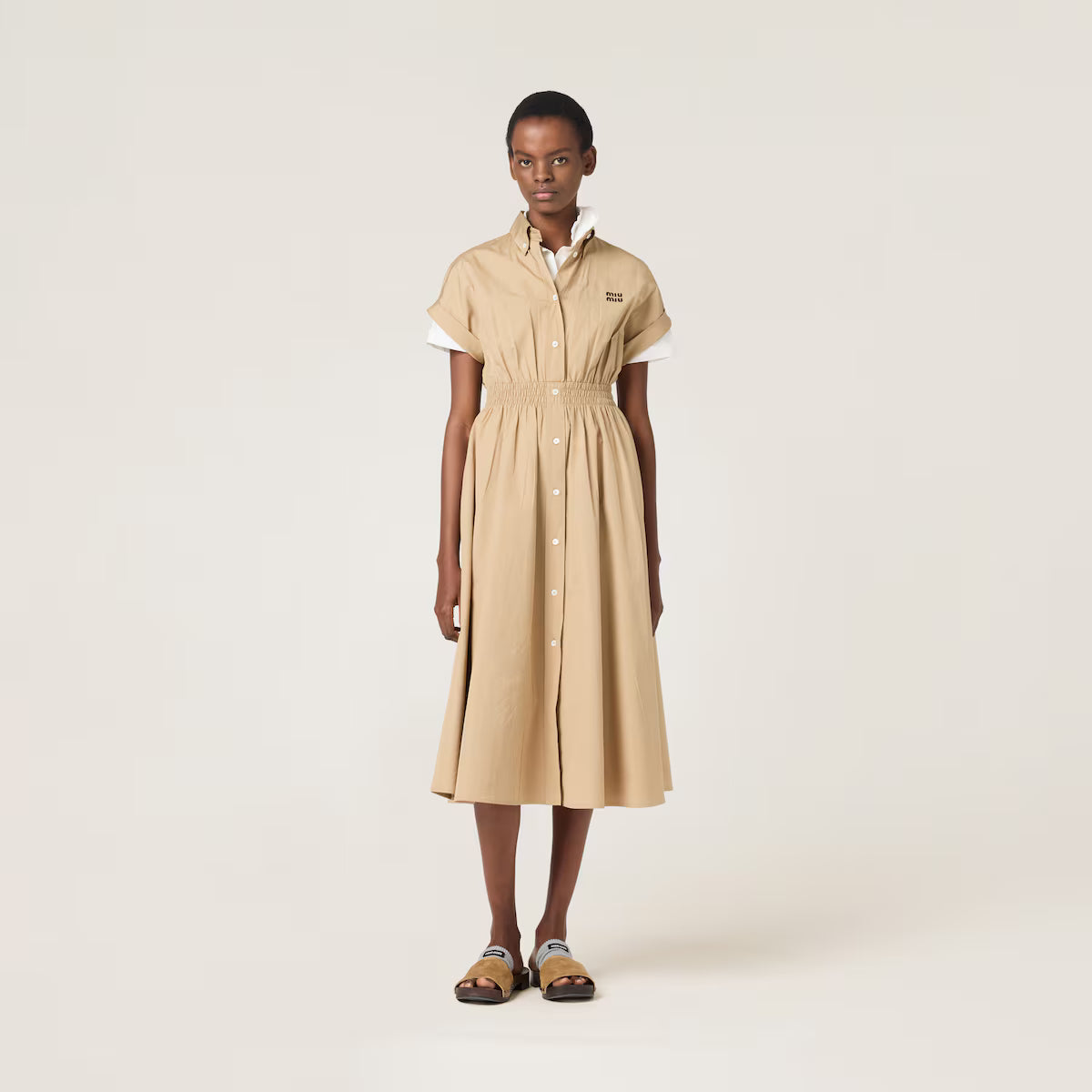 Vestido Miu Miu camisero de popelín