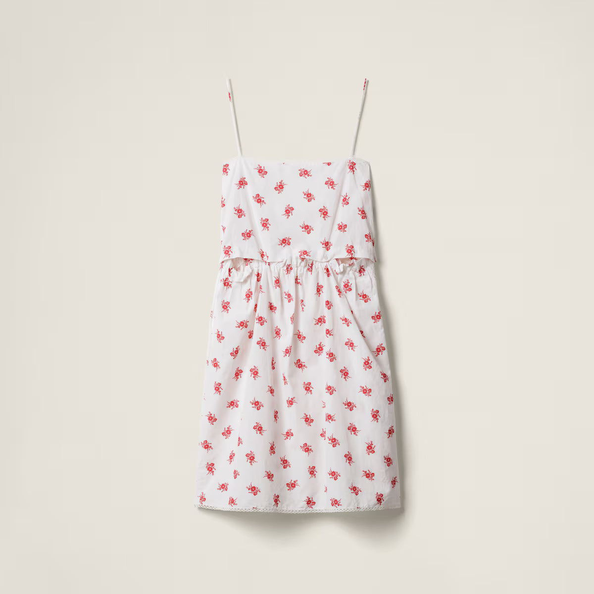 Vestido Miu Miu de popelín flameado
