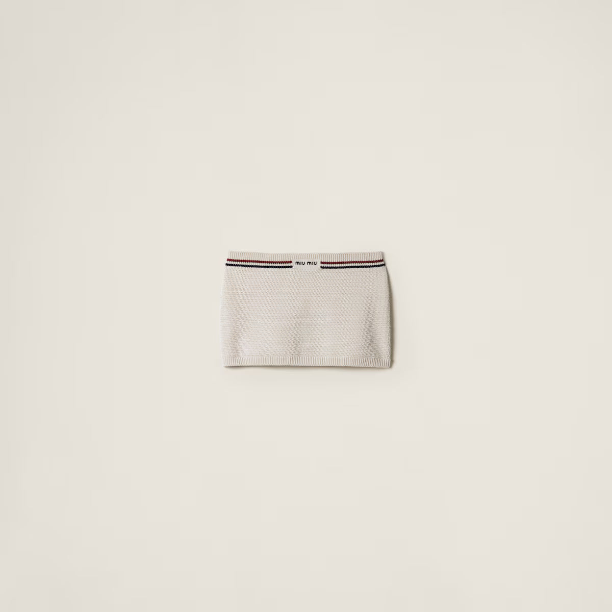 Miu Miu Minifalda de punto de algodón