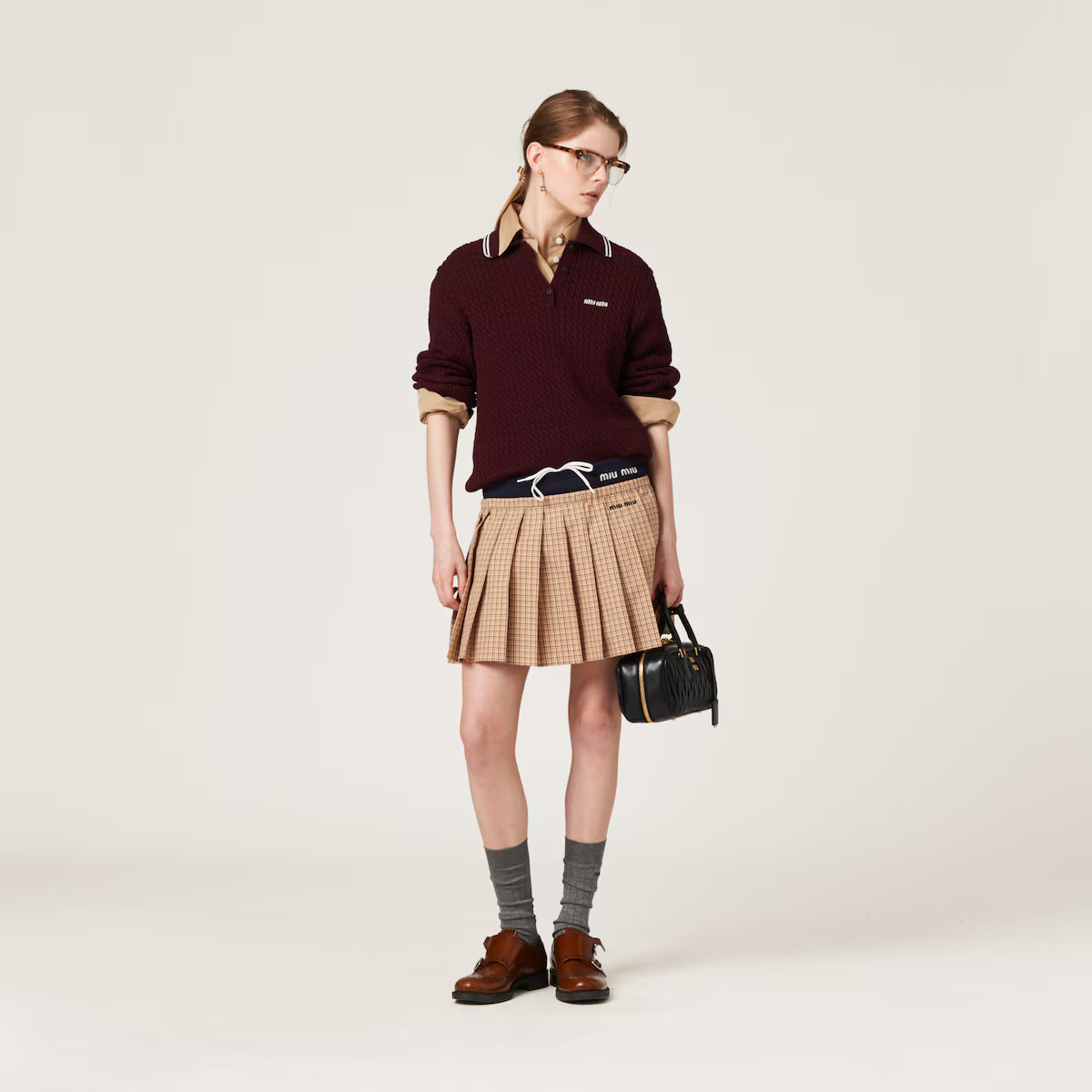Miu Miu Minifalda a cuadros