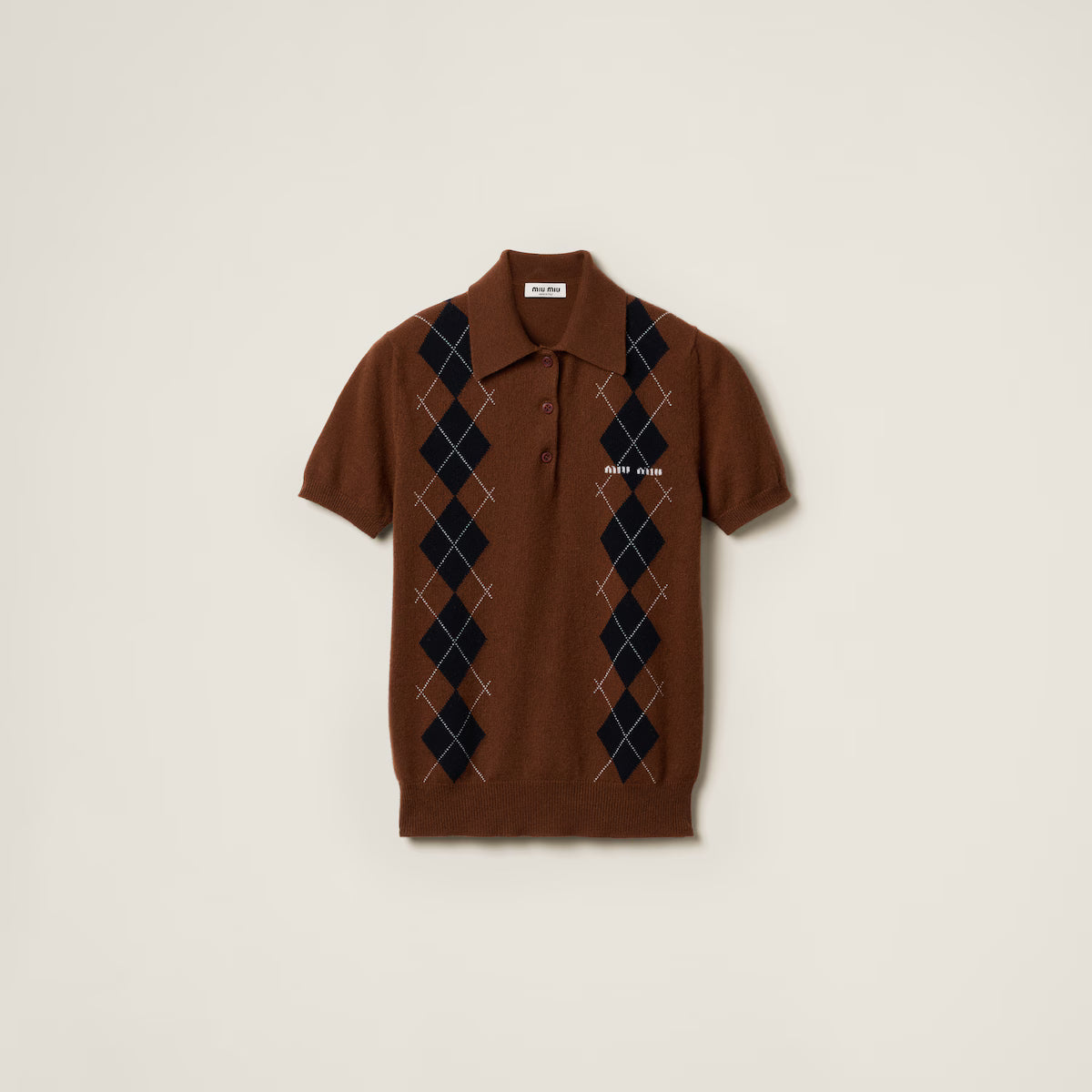 Miu Miu Polo de punto de cachemir