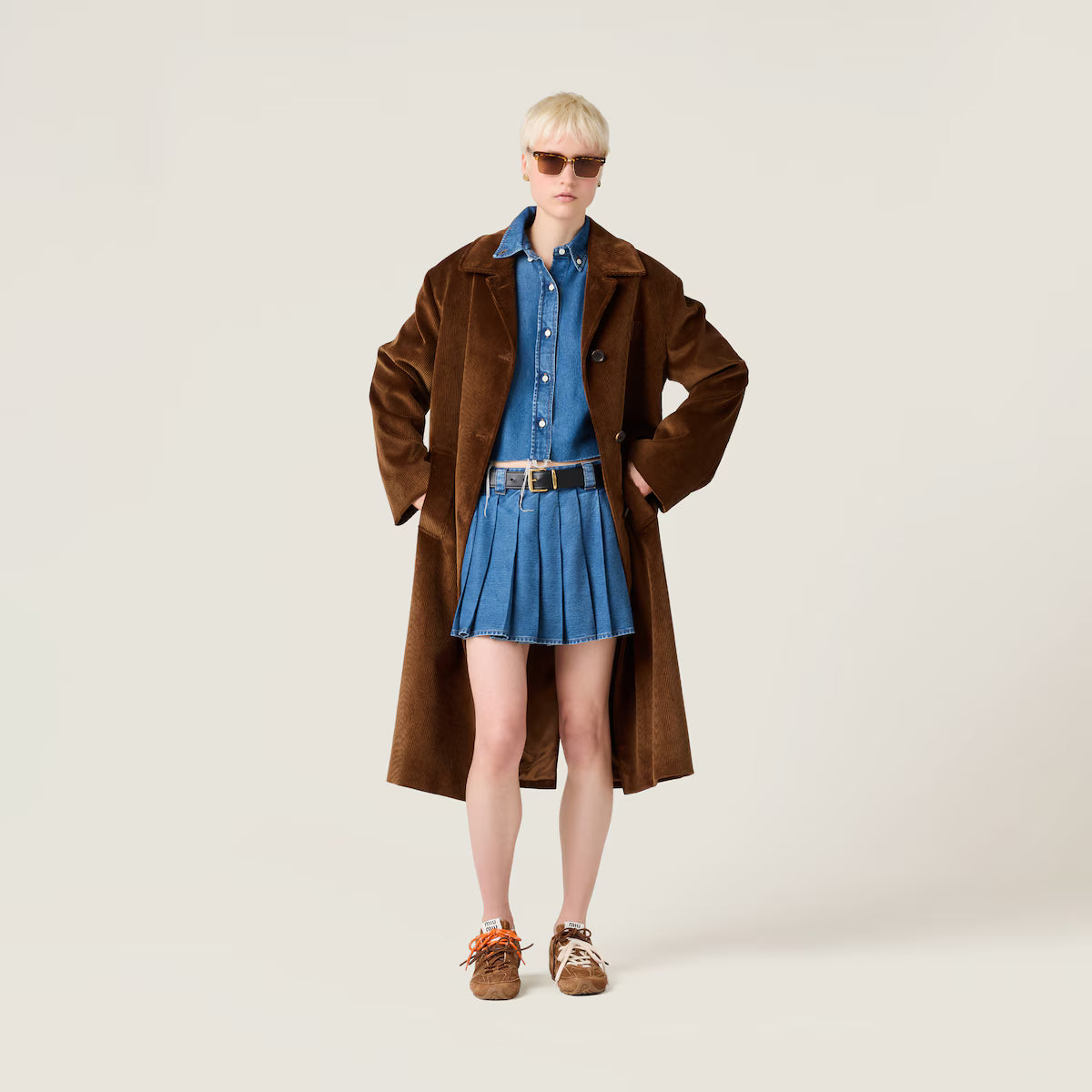 Miu Miu Minifalda de denim