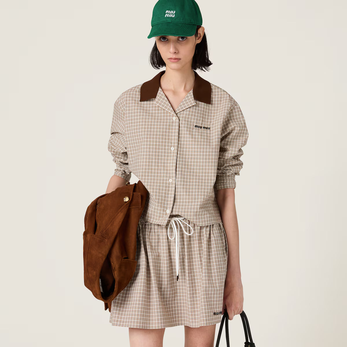 Miu Miu Camisa de cuadros