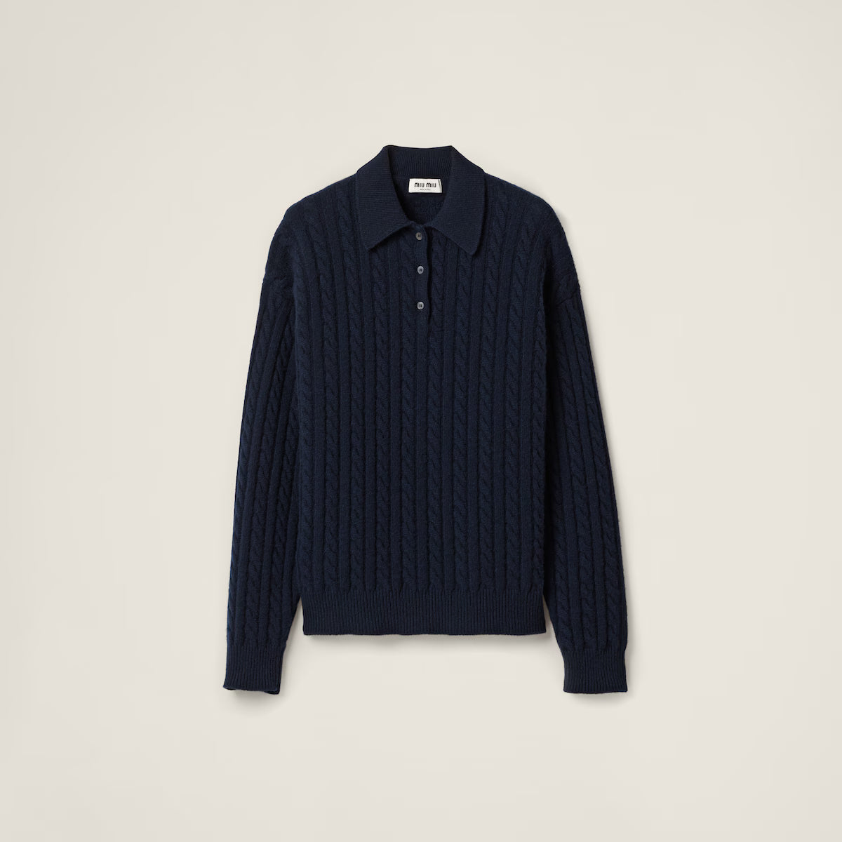 Miu Miu Polo de punto de cachemir
