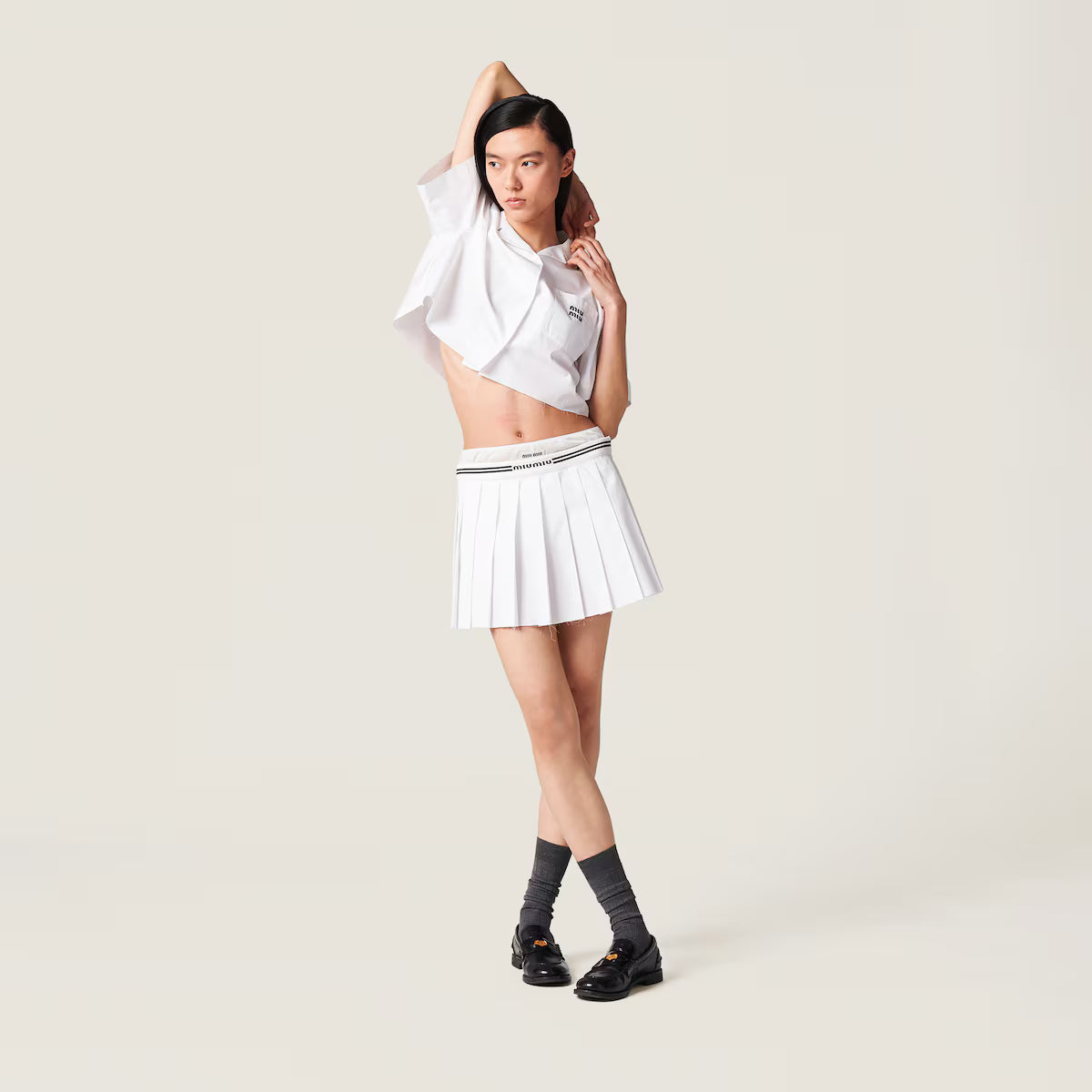 Miu Miu Minifalda de popelín