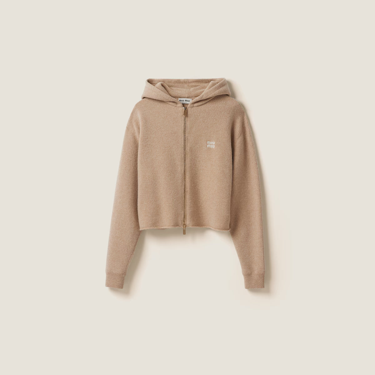 Miu Miu Chaqueta con capucha de lana y cachemir