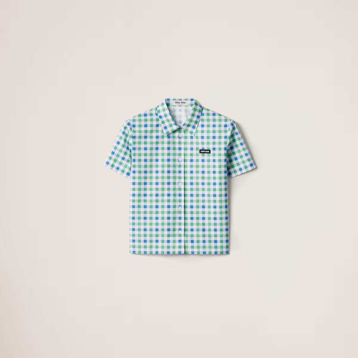 Miu Miu Camisa de popelín a cuadros vichy