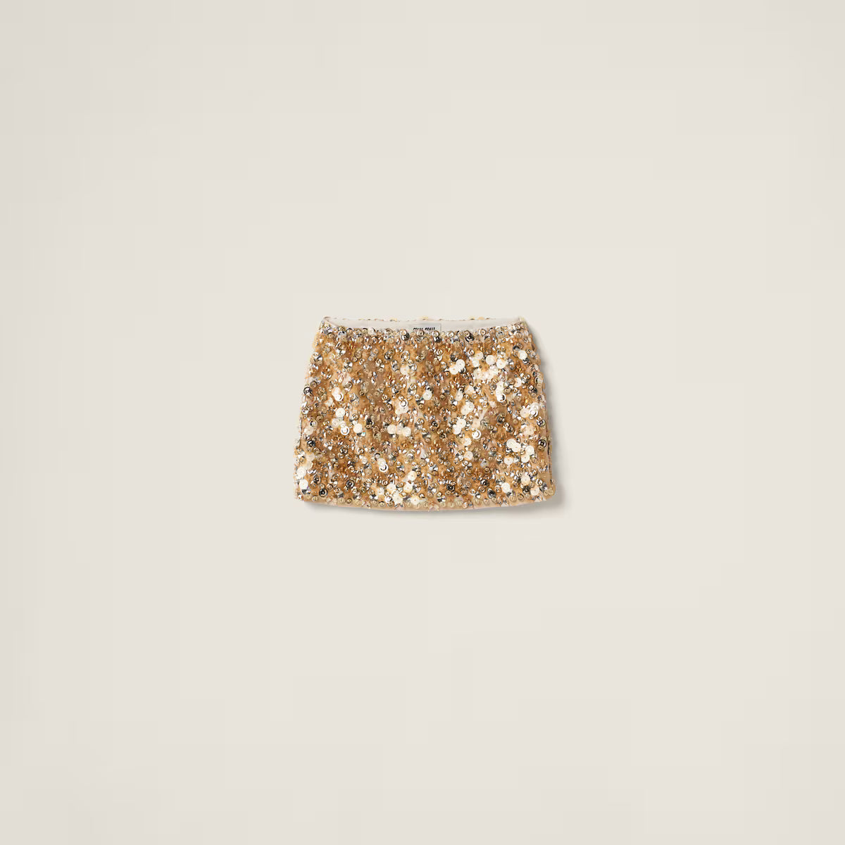 Miu Miu Minifalda de seda y lana