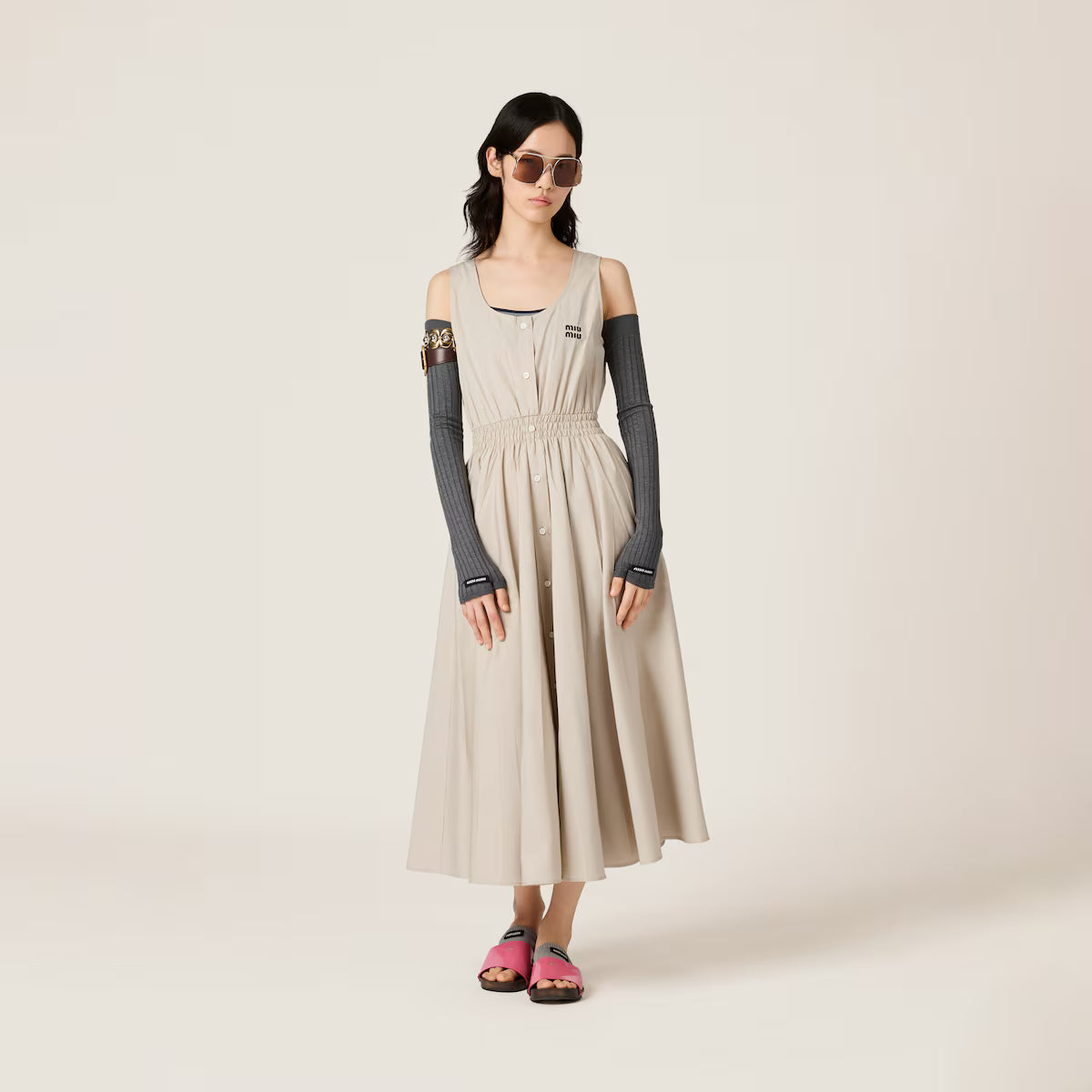 Vestido Miu Miu de popelín