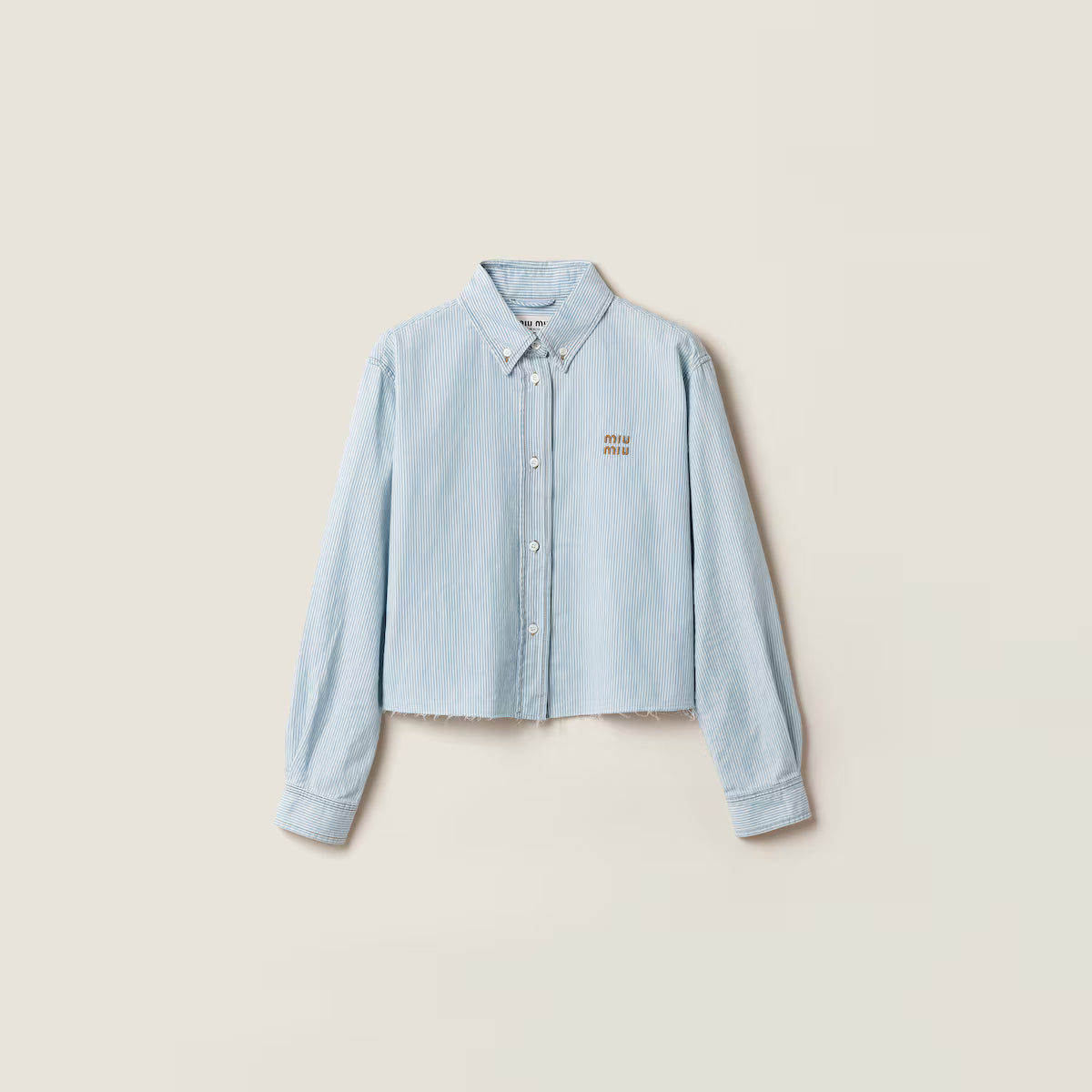 Miu Miu Camisa de cambray a rayas