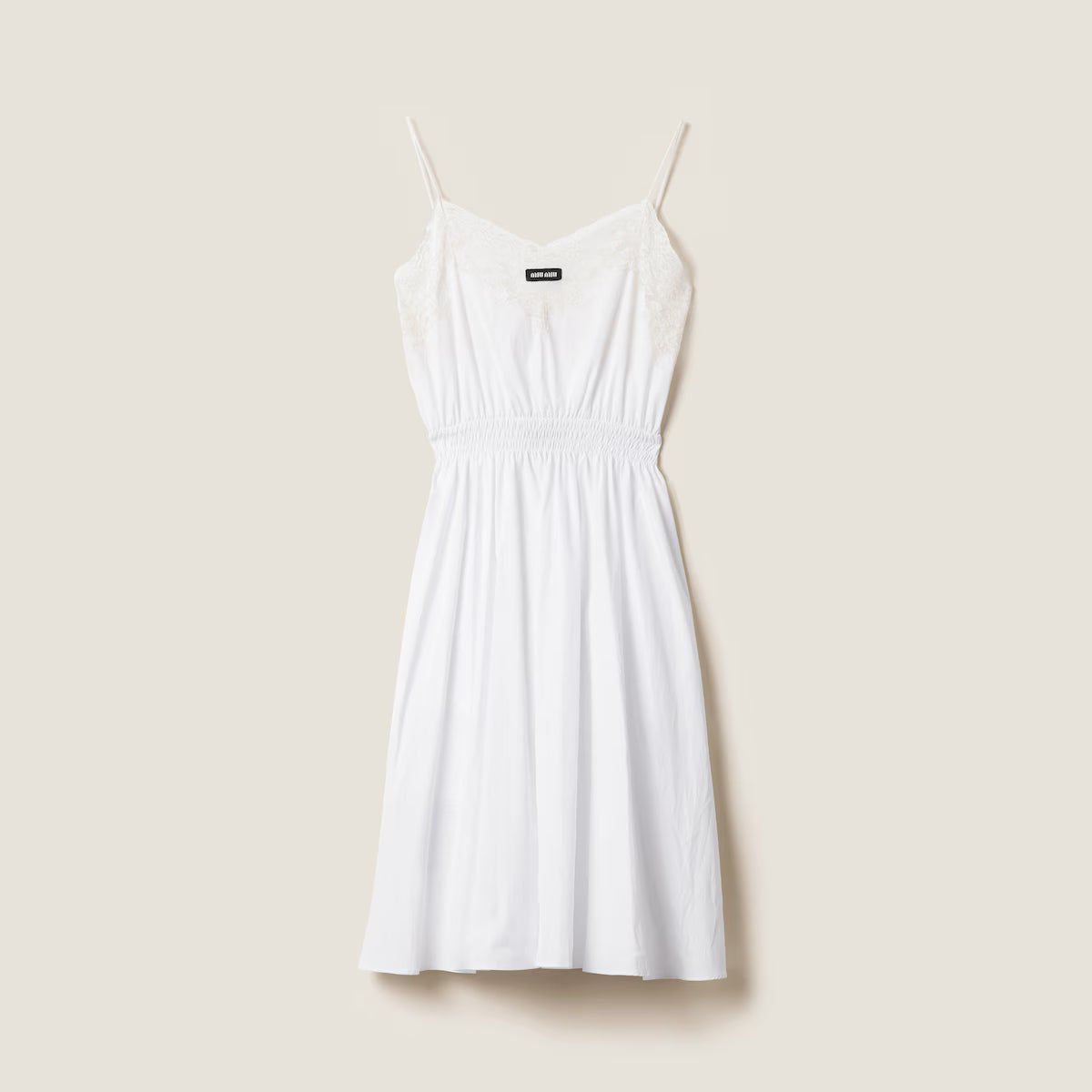 Vestido Miu Miu de popelín y encaje