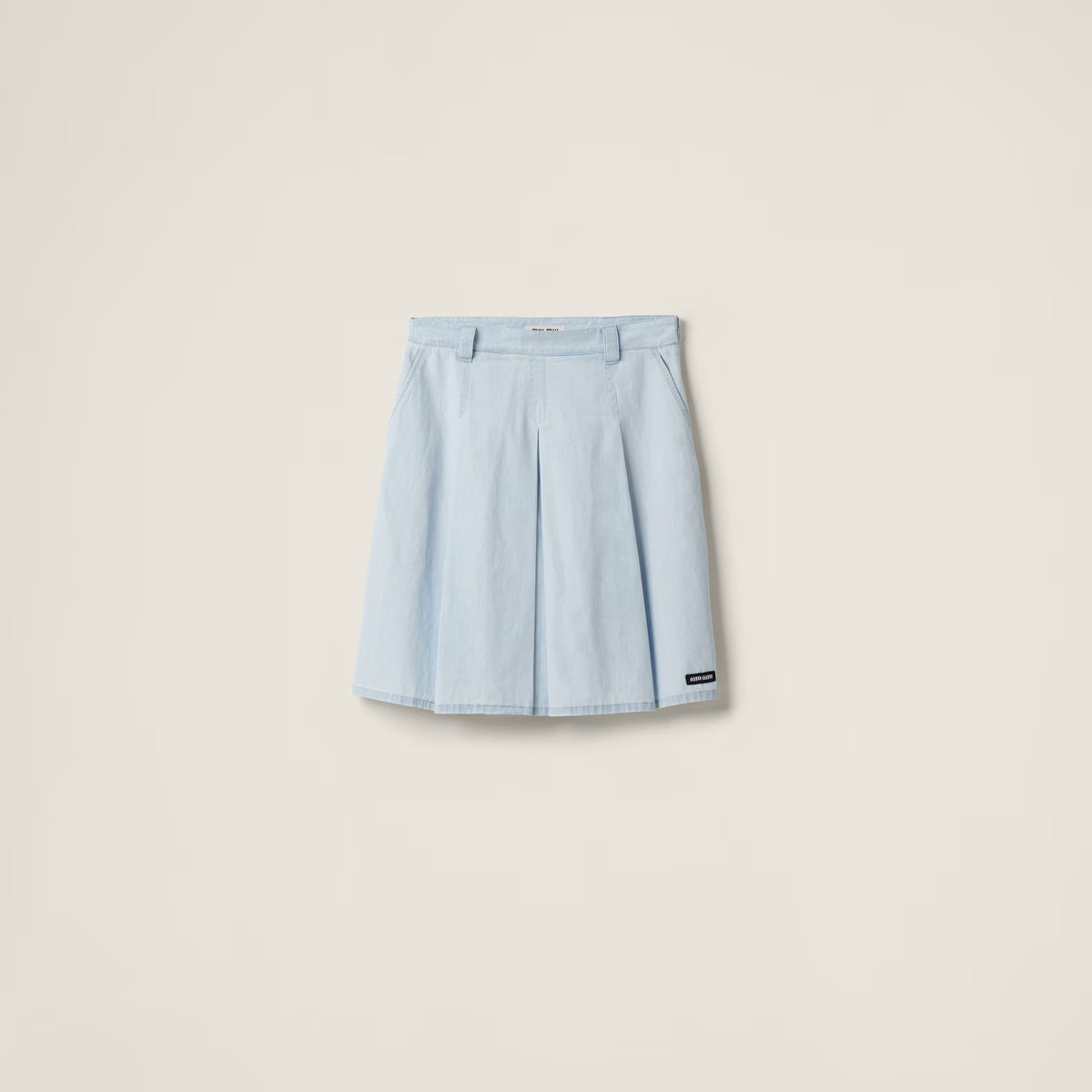 Miu Miu Falda plisada de cambray