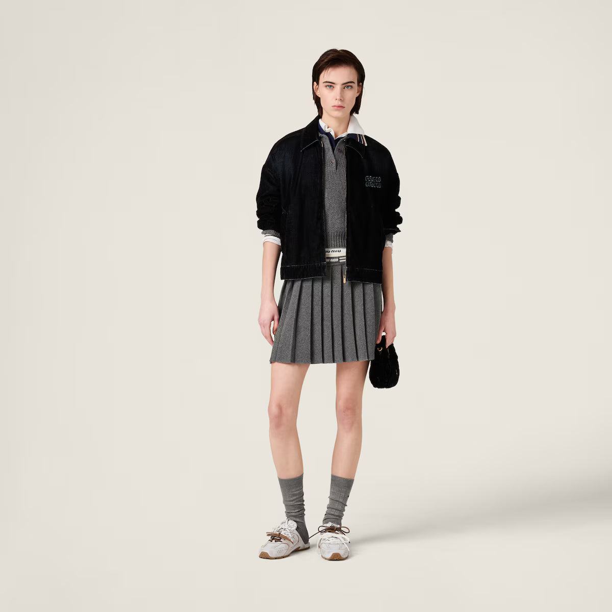 Miu Miu Falda de lana y cachemir
